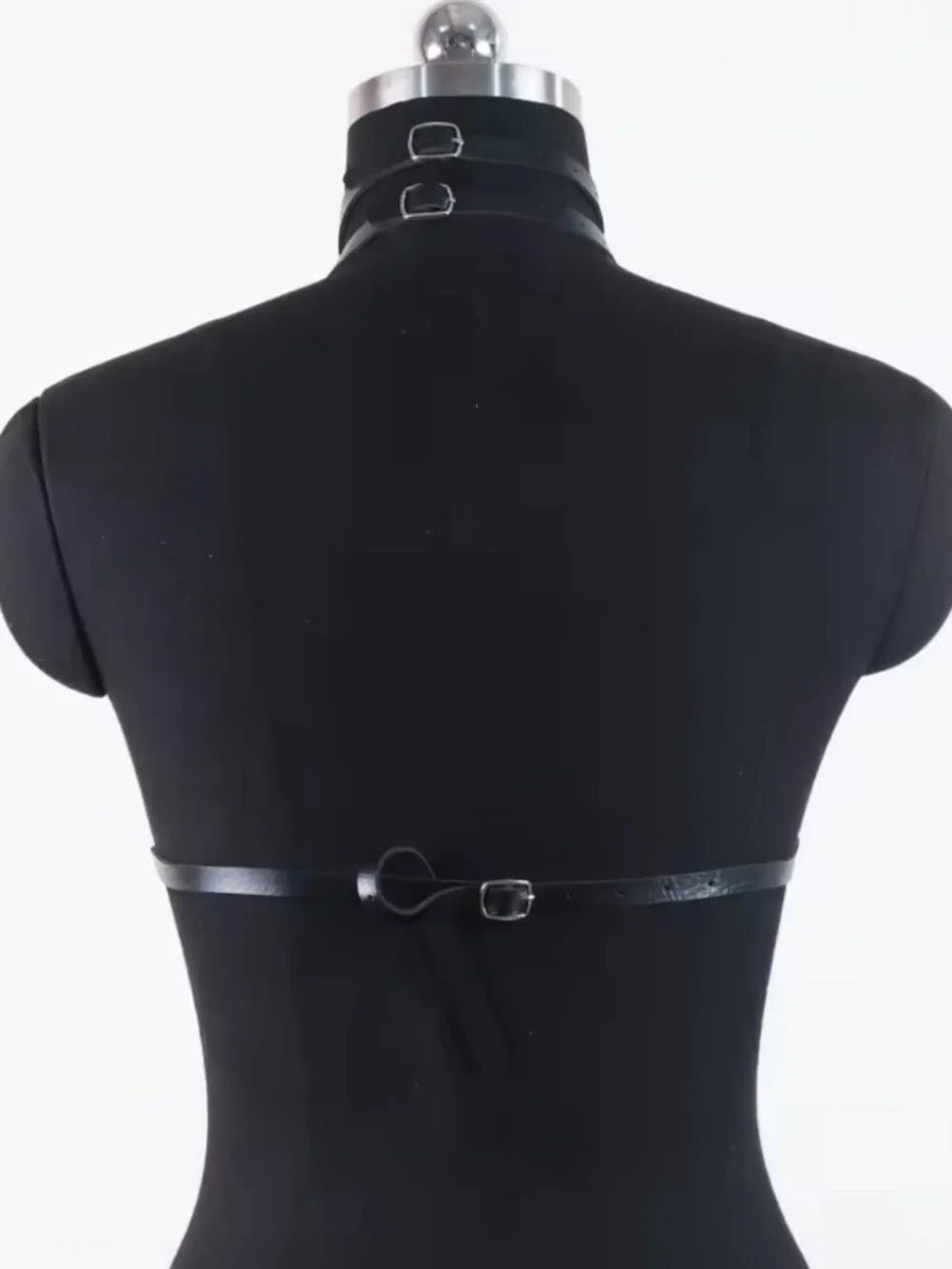 Black Strappy O-Ring Harness Belt - Women